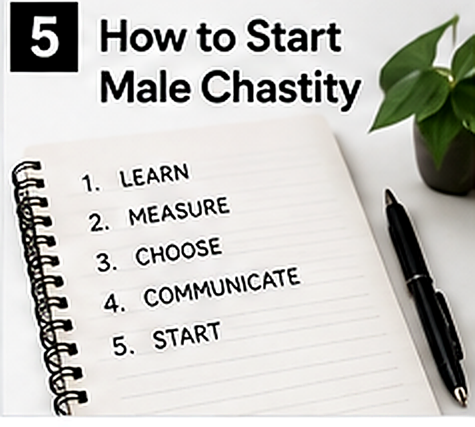 Seven-step beginner plan for starting male chastity