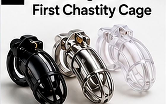 Generic chastity cage styles beside a beginner selection checklist