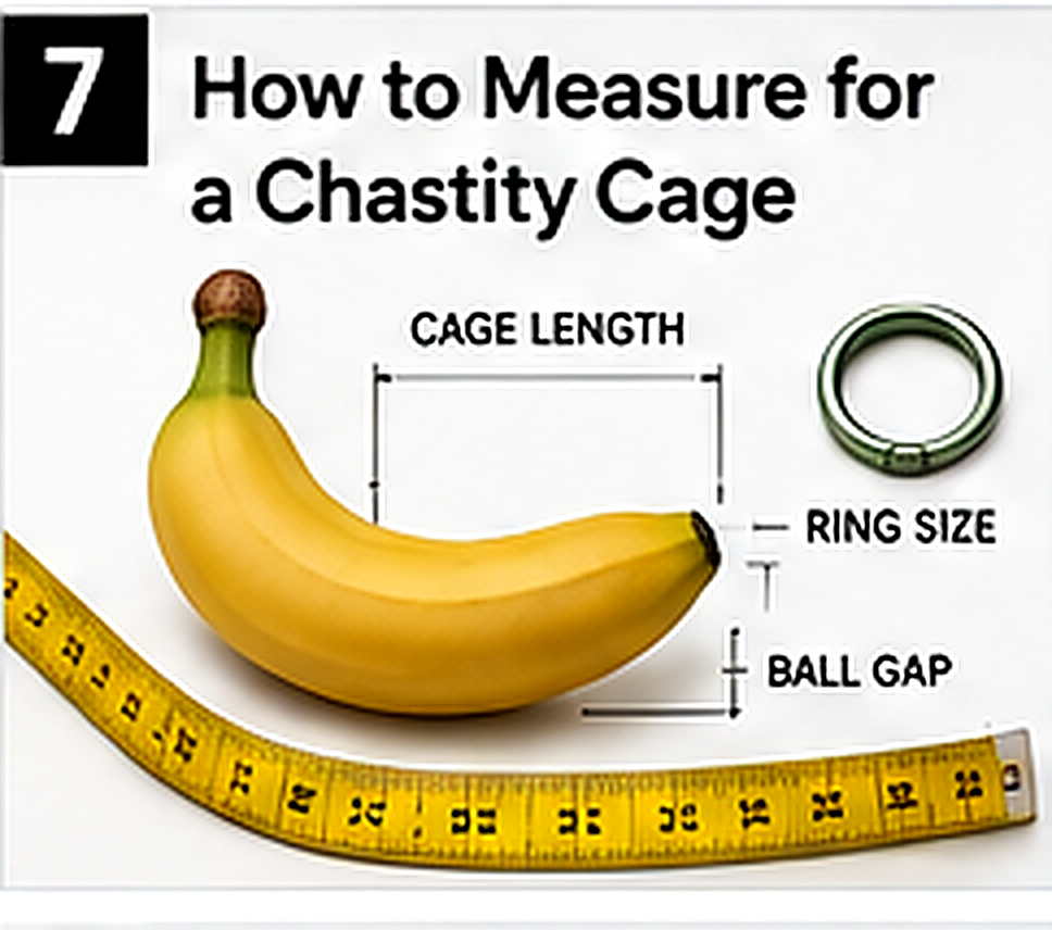 Measuring tools and four key dimensions for chastity cage sizing