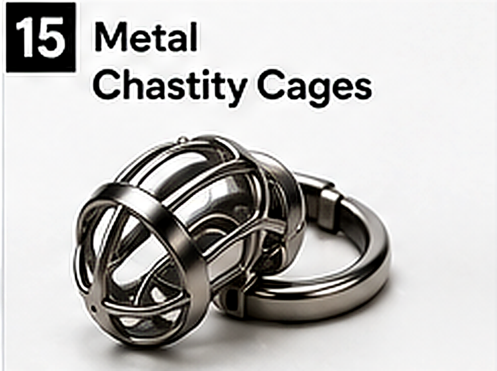 Open metal chastity cage components illustrating weight and hygiene trade-offs