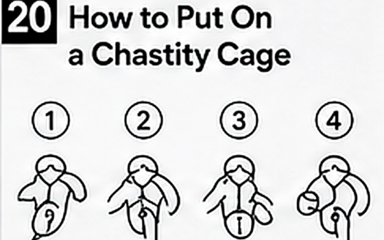 Five-step assembly sequence for a ring-based chastity cage