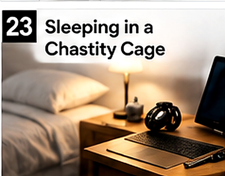 Bedside emergency key and sleep checklist for overnight chastity wear