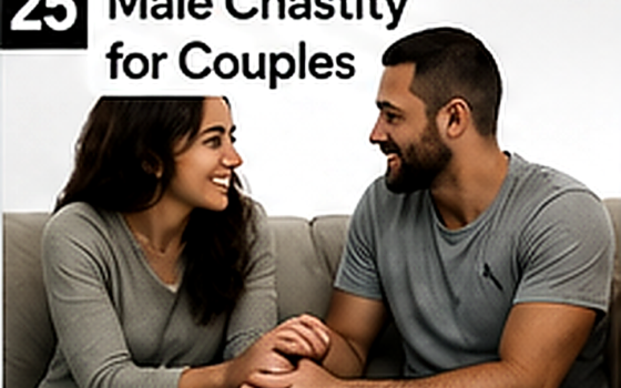 Couple discussing chastity expectations with a notebook and key