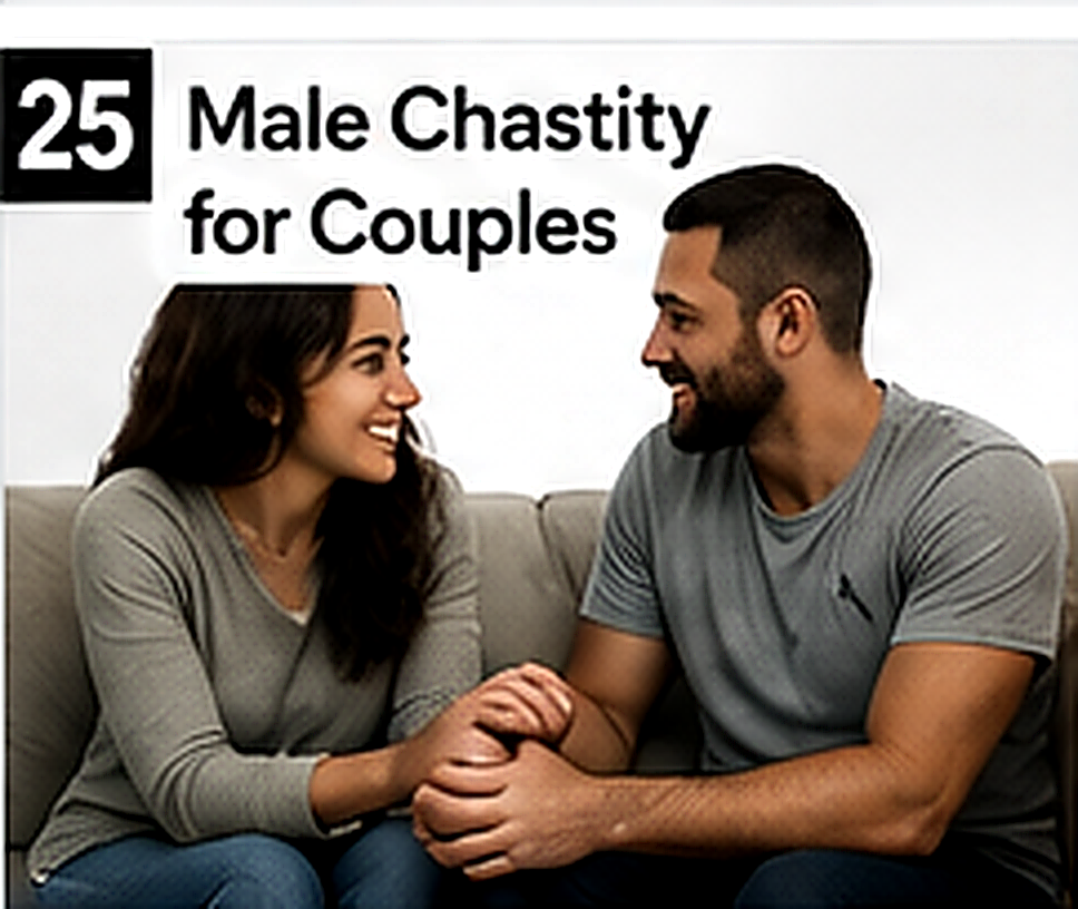 Couple discussing chastity expectations with a notebook and key
