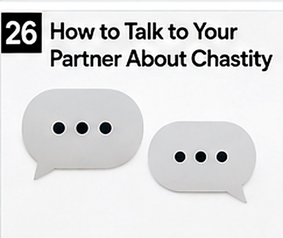 Private conversation setting for talking with a partner about chastity