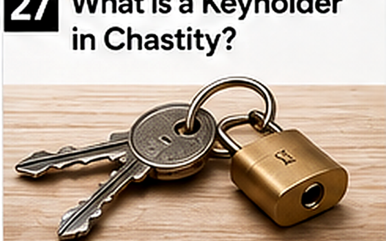 Key and agreement card illustrating a chastity keyholder’s responsibilities