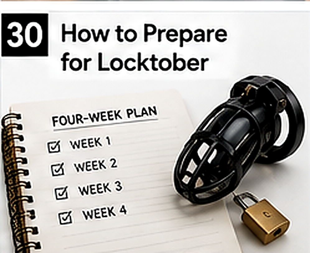 Four-week preparation calendar for the Locktober chastity challenge
